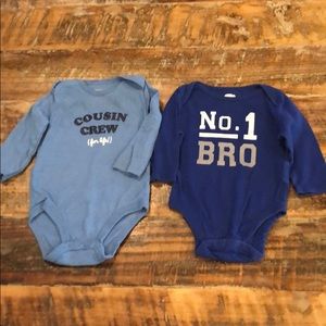 Cousin crew carters and brother old navy bodysuits